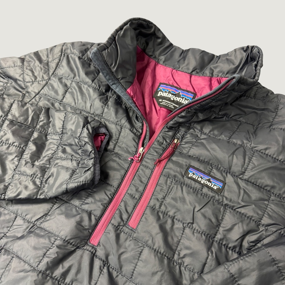 Patagonia Nano Puff Pullover Womens XL Gray Quilted Insulated Jacket 84027 FA17